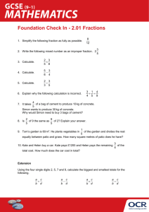 Topic Check In 2.01 - Fractions