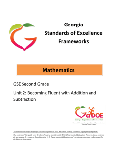 Becoming Fluent with Addition and Subtraction