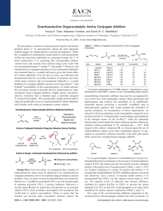 29. Enantioselective Organocatalytic Amine Conjugate Addition