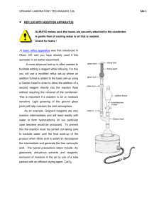 Reflux with addition apparatus