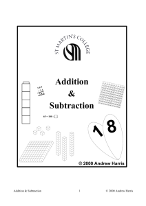 Addition & Subtraction