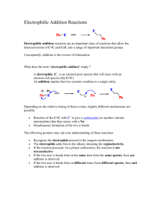 Electrophilic Addition Reactions