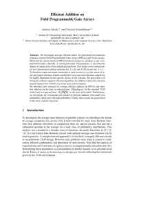 Efficient Addition on Field Programmable Gate Arrays