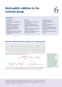 Nucleophilic addition to the carbonyl group