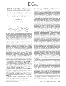 Michael−Stork Addition of Cyclopentyl Enamine to Allenyl Ketones