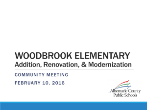 February 10, 2016 Woodbrook Addition Community Meeting