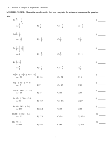 1.6.22 Addition of Integers & Polynomials