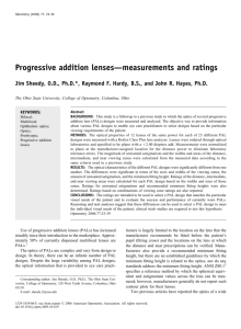 Progressive addition lenses—measurements and