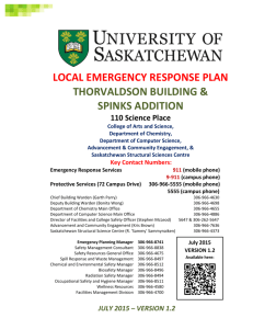 local emergency response plan thorvaldson building & spinks addition