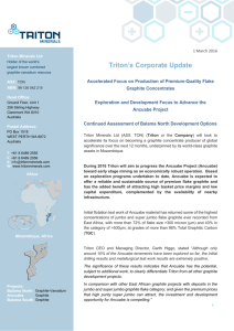 Triton`s Corporate Update