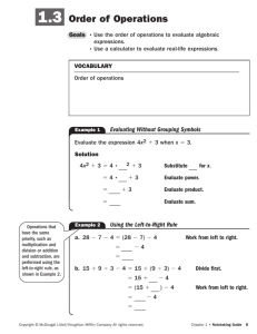 Order of Operations