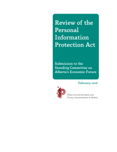 Review of PIPA - Office of the Information and Privacy Commissioner