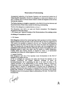 Memorandum of Understanding Aeronautical Authorities of the