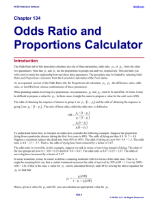 Odds Ratio and Proportions Calculator