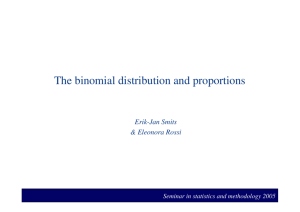 The binomial distribution and proportions