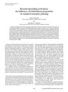 An influence of relatedness proportion on masked semantic priming