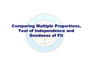 Comparing Multiple Proportions, Test of Independence and