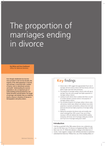 Population Trends - The proportion of marriages ending in divorce