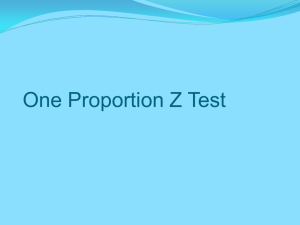 One Proportion Z Test