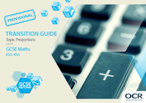 OCR GCSE Maths KS3-KS4 Transition Guide