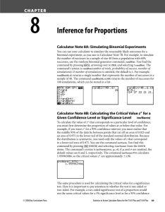 Inference for Proportions