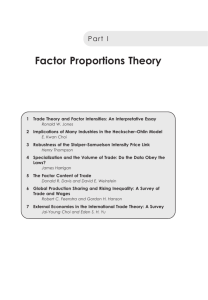 Factor Proportions Theory