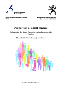 Proportion of small cancers : Indicator for the Breast Cancer