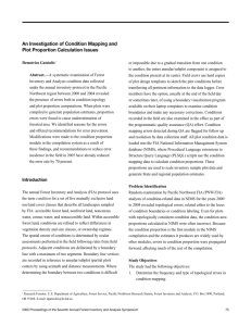 An Investigation of Condition Mapping and Plot Proportion