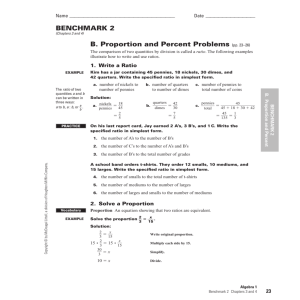 B. Proportion and Percent Problems (pp. 23–26) BENCHMARK 2