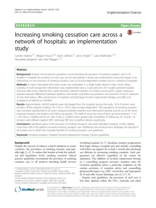 Increasing smoking cessation care across a network of hospitals: an