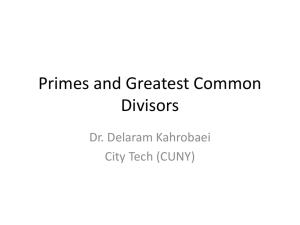 Primes and Greatest Common Divisors
