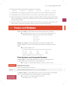 1.2 | Factors and Multiples