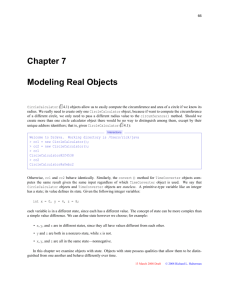 Chapter 7 Modeling Real Objects