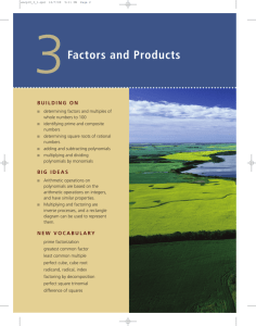 Factors and Products