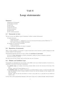 Loop statements