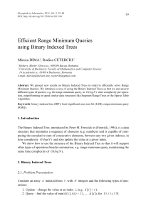 Efficient Range Minimum Queries using Binary Indexed Trees