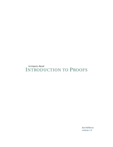 introduction to proofs