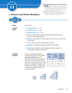 • Factors and Prime Numbers