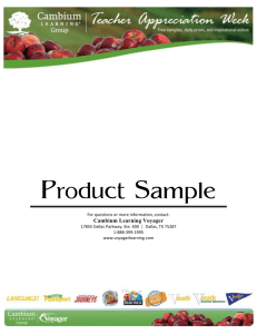 Product Sample