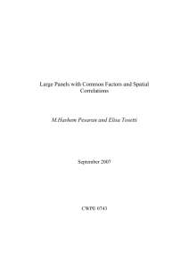 Large Panels with Common Factors and Spatial Correlations M