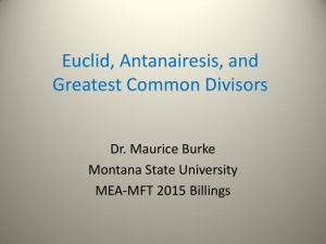 Euclid, Antanairesis, and Greatest Common Divisors
