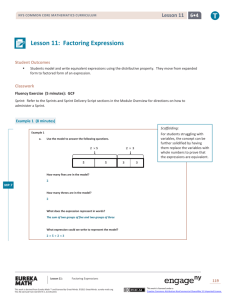 Lesson 11: Factoring Expressions