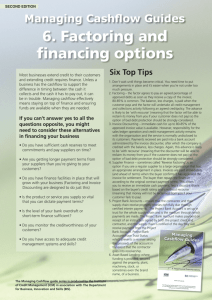 Managing cashflow guides 6: Factoring and financing