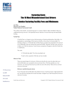 Invoice Factoring Facility Fees and Minimums