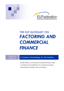 EUF Glossary ENG_ver.1.0 - EU Federation for Factoring