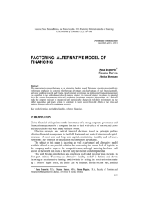 factoring: alternative model of financing