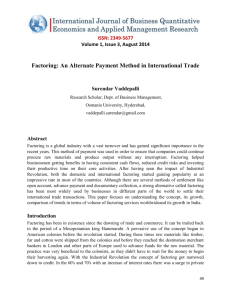 Factoring: An Alternate Payment Method in International Trade