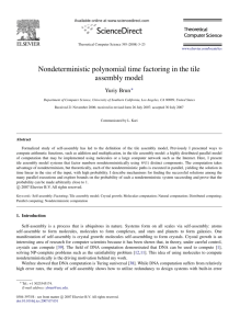 Nondeterministic polynomial time factoring in the tile assembly model