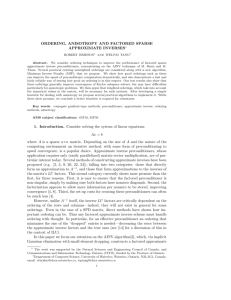 ORDERING, ANISOTROPY AND FACTORED SPARSE