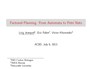 Factored Planning: From Automata to Petri Nets